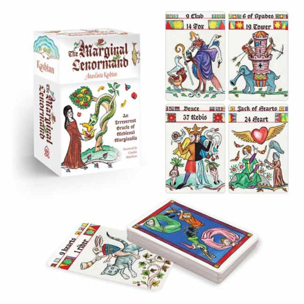 The Marginal Lenormand : An Irreverent Oracle of Medieval Marginalia (Lenormand Box Set with 37 Cards and Guide Book) - Anastasia Kashian