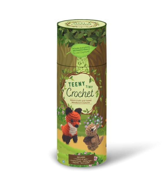 Teeny Tiny Crochet : Stitch 6 Soft-and-Sweet Woodland Creatures - Includes 7 Colors of Yarn, Crochet hook, Safety Eyes, Fiberfill, Yarn needle - Editors of Chartwell Books