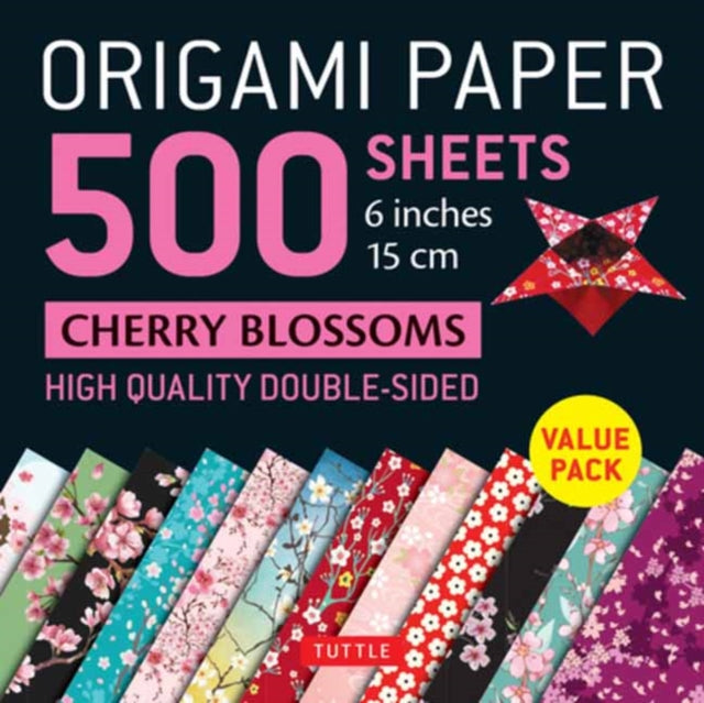 Origami Paper 500 sheets Cherry Blossoms 6 inch (15 cm) : Tuttle Origami Paper: High-Quality Double-Sided Origami Sheets Printed with 12 Different Patterns (Instructions for 6 Projects Included) - Tuttle Publishing