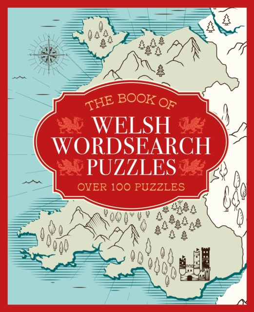 Front cover of The Book of Welsh Wordsearch Puzzles by Sarah Jennings, paperback
