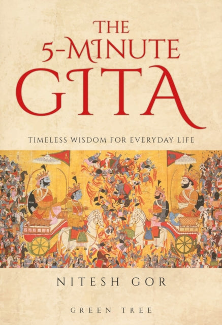 Front cover of The 5-minute Gita by Nitesh Gor, hardback