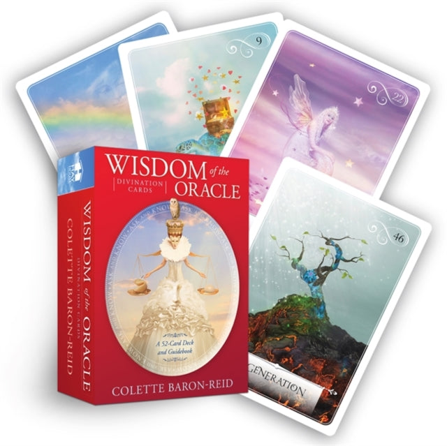 Front cover of Wisdom of the Oracle Divination Cards, card deck