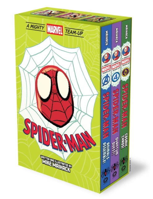 Spider-Man: A Mighty Marvel Team-Up 3-Book Box Set : 3 Original Graphic Novels: Animals Assemble!, Quantum Quest!, Cosmic Chaos! - Mike Maihack