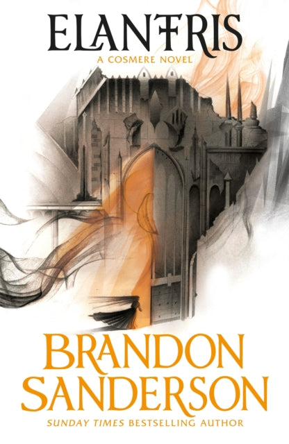 Front cover of Elantris by Brandon Sanderson, paperback