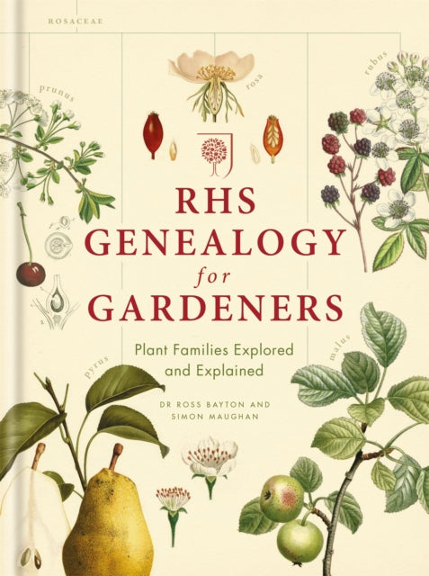Front cover of RHS Genealogy for Gardeners by Simon Maughan, hardback
