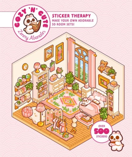 Front cover of Cute 'n' Cozy Sticker Therapy by Zenny Abanales, paperback