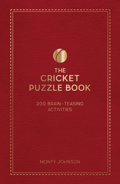 Front cover of The Cricket Puzzle Book by Monty Johnson, hardback