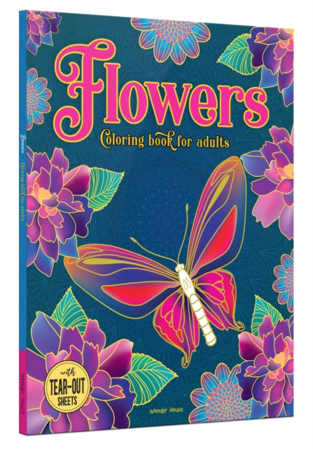 Flowers coloring Book for adults - Wonder House Books