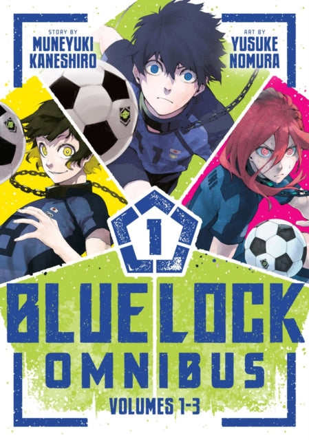 Front cover of Blue Lock Omnibus 1 (Vol. 1-3) by Muneyuki Kaneshiro, paperback