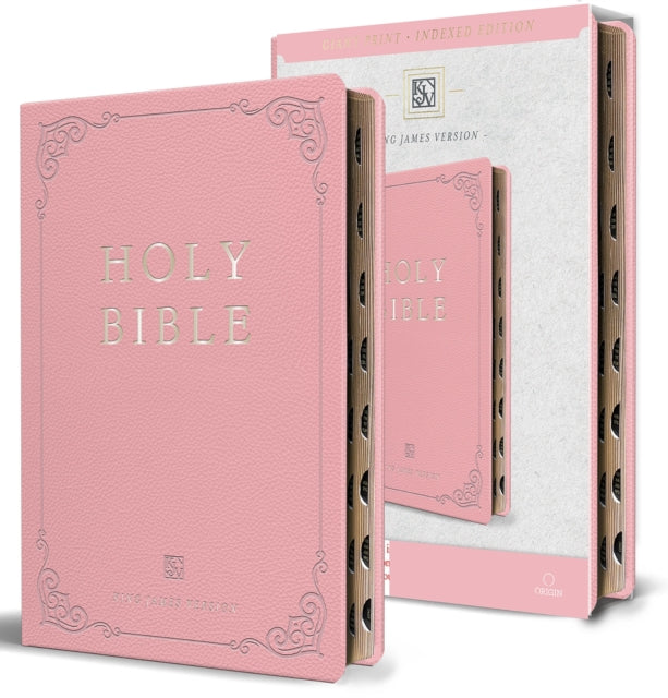 Front cover of KJV Large Format Giant Print Pink Leathersoft with Index by Origin, hardback