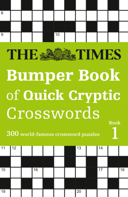 Front cover of The Times Bumper Book of Quick Cryptic Crosswords book 1, paperback