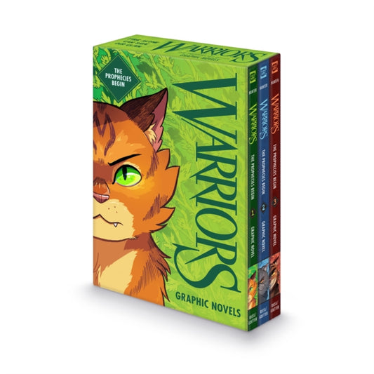 Front cover of The Warriors Graphic Novel Box Set: The Prophecies Begin by Natalie Riess, paperback