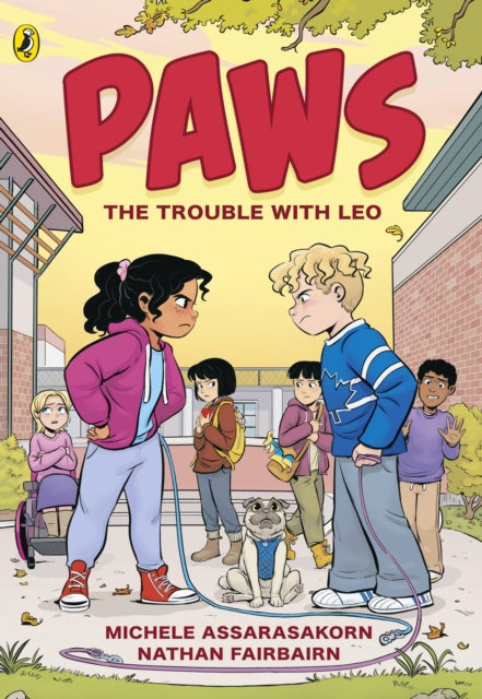Front cover of PAWS: The Trouble With Leo by Nathan Fairbairn, paperback