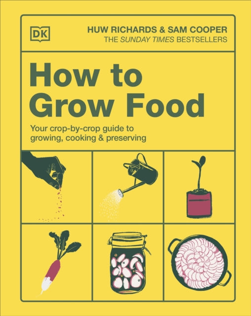 Front cover of How to Grow Food by Huw Richards, hardback