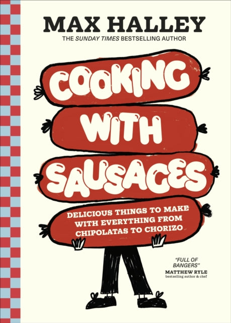 Front cover of Cooking with Sausages by Max Halley, hardback