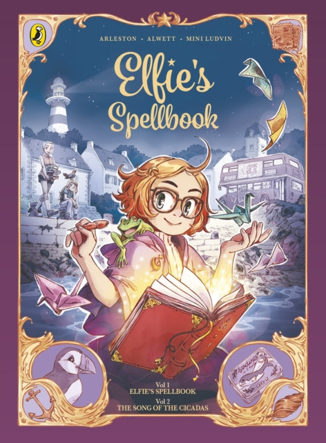 Front cover of Elfie's Spellbook Volumes 1 & 2: Elfie's Spellbook and The Song of the Cicadas by Anam Zafar, paperback