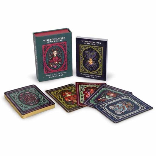 Weird Weavings Runic Oracle : Threads of Feminine Wisdom (Oracle Kit Box Set with 24 Cards and Guide Book) - Faina Lorah