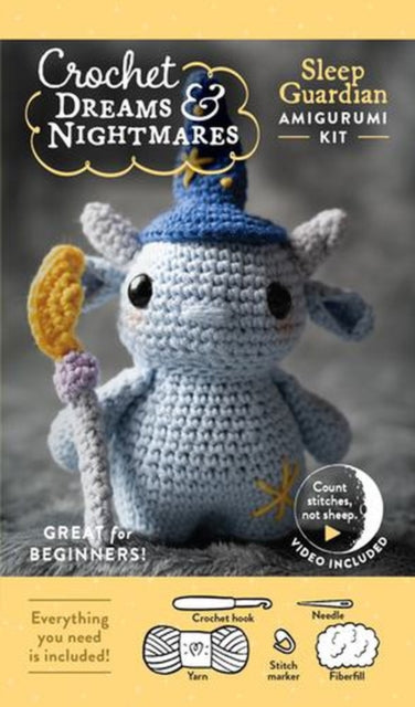 Crochet Dreams and Nightmares Amigurumi Kit Sleep Guardian: Everything You Need Is Included : 100% Cotton Yarn, Crochet Hook, Stitch Marker, Tapestry Needle, Fiberfill, Step-by-Step Leaflet, and How-T - Carolyne Brodie