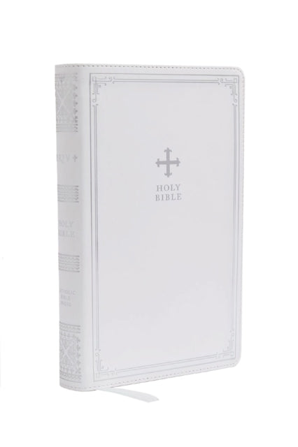 Front cover of NRSV Catholic Edition Gift Bible, White Leathersoft (Comfort Print, Holy Bible, Complete Catholic Bible, NRSV  by Catholic Bible Press, leather-bound