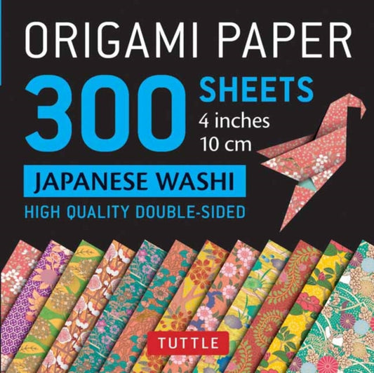 Origami Paper - Japanese Washi Patterns- 4 inch (10cm) 300 sheets : Tuttle Origami Paper: High-Quality Origami Sheets Printed with 12 Different Designs - Tuttle Publishing