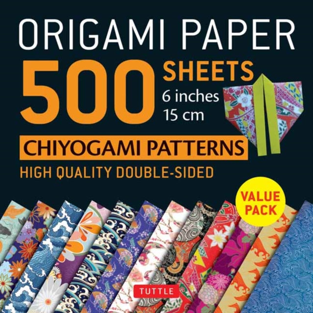 Front cover of Origami Paper 500 sheets Chiyogami Designs 6 inch 15cm by Tuttle Publishing