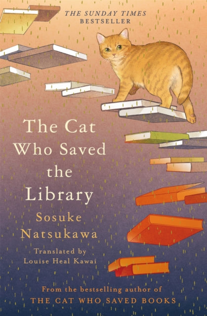 Front cover of The Cat Who Saved the Library by Louise Heal Kawai, hardback