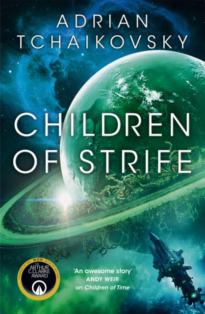 Front cover of Children of Strife by Adrian Tchaikovsky, hardback
