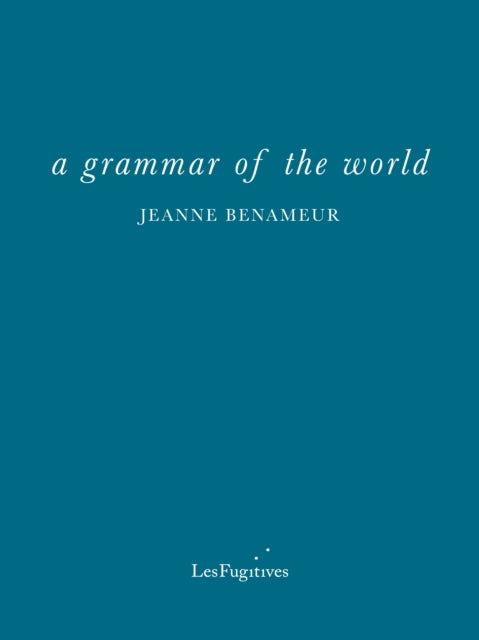 a grammar of the world - Jeanne Benameur