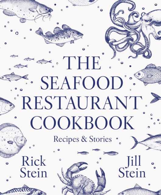 Front cover of The Seafood Restaurant Cookbook by Rick Stein, hardback