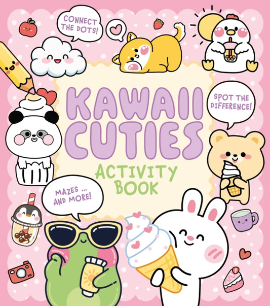 Front cover of Kawaii Cuties Activity Book by Em Bruce, paperback