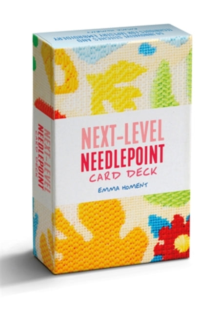 Front cover of Next-Level Needlepoint Card Deck by Emma Homent, card deck
