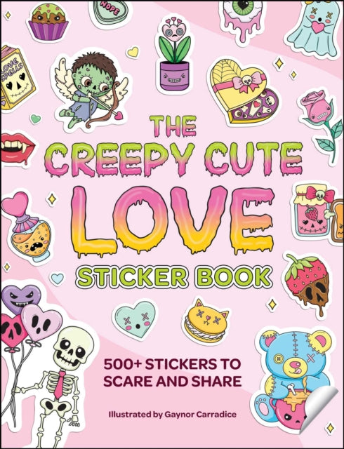 Front cover of The Creepy Cute Love Sticker Book, paperback