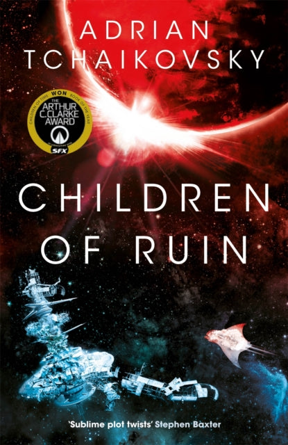 Front cover of Children of Ruin by Adrian Tchaikovsky, paperback
