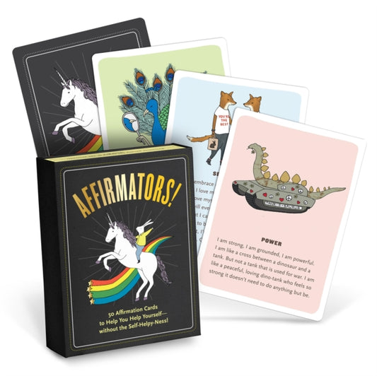 Affirmators! 50 Affirmation Cards Deck to Help You Help Yourself - Without the Self-Helpy-Ness! - Knock Knock