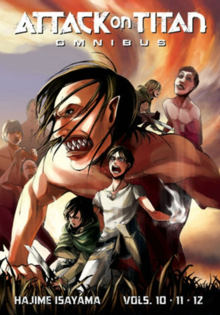 Front cover of Attack on Titan Omnibus 4 (Vol. 10-12) by Hajime Isayama, paperback
