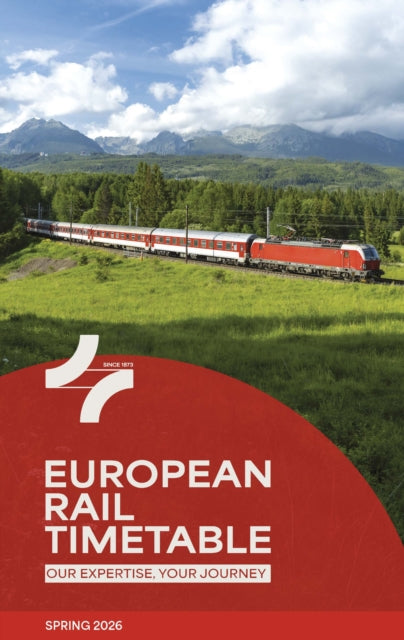 Front cover of European Rail Timetable Spring 2026 by Chris Woodcock, paperback