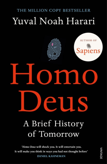 Front cover of Homo Deus by Yuval Noah Harari, paperback