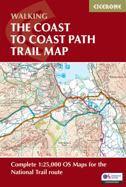 Walking the Coast to Coast Path Trail Map : Complete 1:25,000 OS trail map for the full National Trail - Terry Marsh