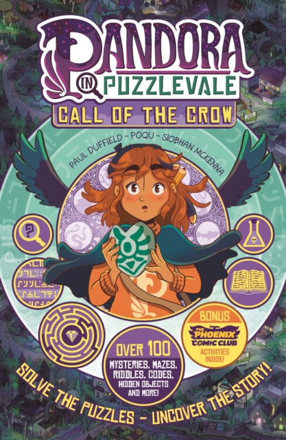 Front cover of Pandora in Puzzlevale: Call of the Crow (a Phoenix Comic Book) by Paul Duffield, paperback