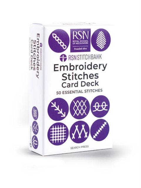 Front cover of RSN Stitch Bank: The Embroidery Stitches Card Deck