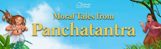 Front cover of Moral Tales From Panchtantra: Timeless Stories For Children From Ancient India by Wonder House Books, hardback