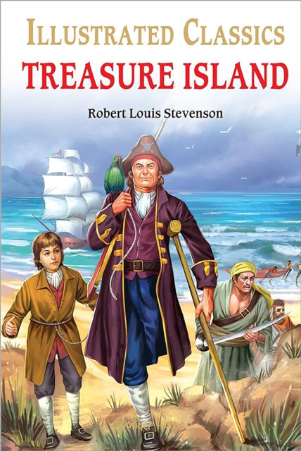 Treasure Island : llustrated Children Classic : English Novel With Review Questions -