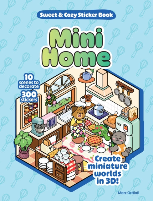 Front cover of Mini Home Sweet & Cozy Sticker Book by Marc Ordiali, hardback