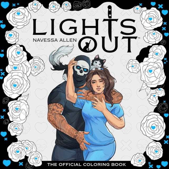 Front cover of Lights Out: The Official Coloring Book by Navessa Allen, paperback